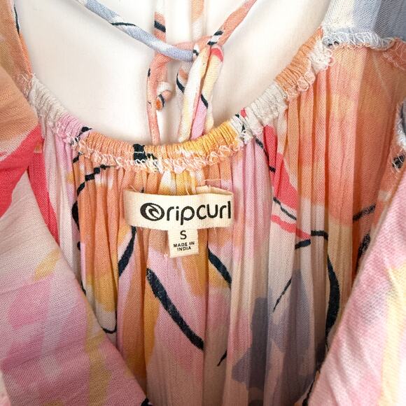 NWT Ripcurl Womens Bloom Floral Long Maxi Tank Dress White Pink - S - Picture 5 of 10